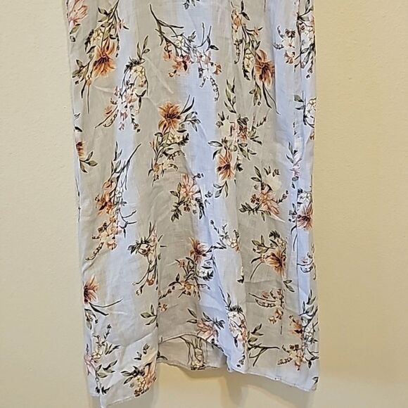 Zara Blue Flower Dress Maxi - medium - Picture 2 of 8